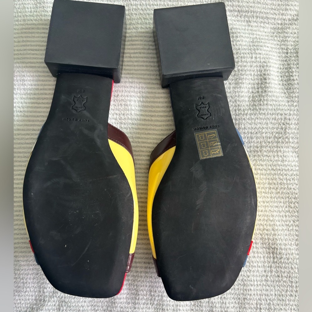 Tory Burch Colorblock Sandals in Red, Blue, Yellow, and Brown - Picture 7 of 7